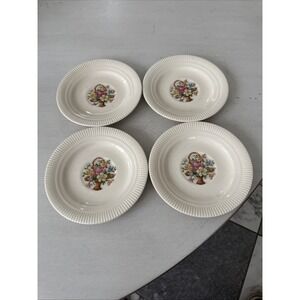 Vintage Salem China Victory Basket Petit Point Cross Stitch (Set Of 4)